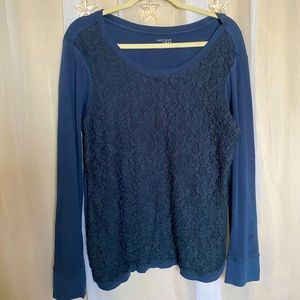 Blue lace sweater sizeL